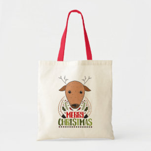 Tote Bag Joyeux Noël Cerf Drôle de Noël Shopping
