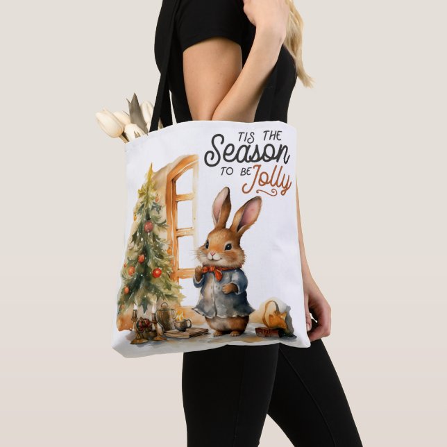 Tote Bag Joyeux Noël 'C'est la saison pour être Jolly (De près)