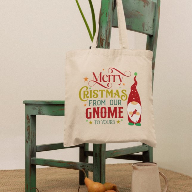Tote Bag Joyeux Noël De Notre Gnome À Votre (Créateur téléchargé)