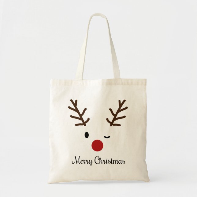 Tote Bag Joyeux Noël de Rudolph (Devant)