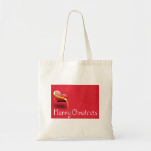 Tote Bag Joyeux Noël décoratif personnalisé Coeur rouge
