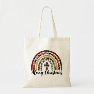 Tote Bag Joyeux Noël Empreinte de léopard Cross