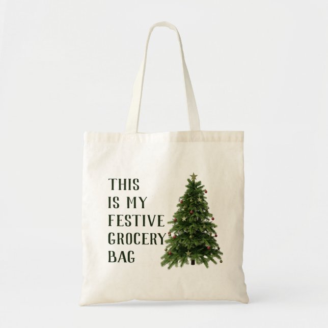 Tote Bag Joyeux Noël Fête (Devant)