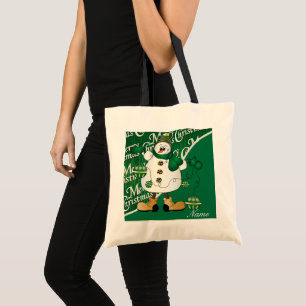 Tote Bag Joyeux Noël Green Snowman