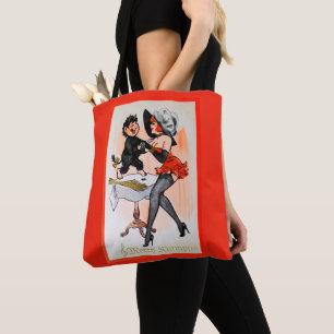 Tote Bag Joyeux Noël Krampus et Temptress Vintage