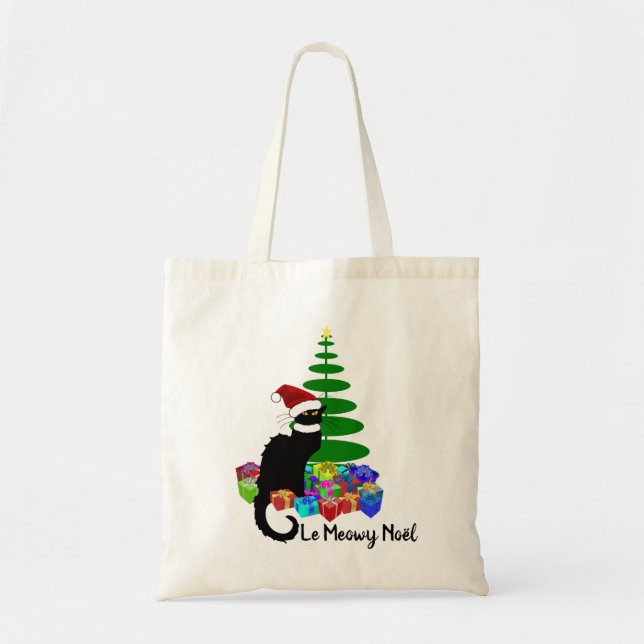 Tote Bag Joyeux Noël Le Conversation Noir Noël (Devant)