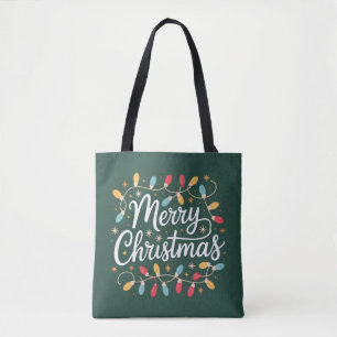 Tote Bag Joyeux Noël Lumières Drôle de Noël Vacances