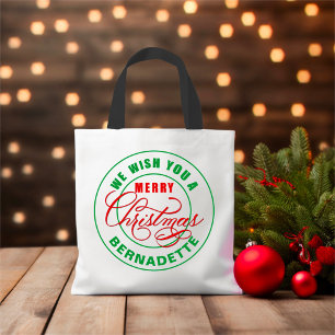 Tote Bag Joyeux Noël Nom Personnalisé
