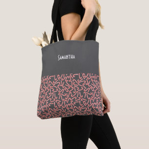 Tote Bag Joyeux Noël Peppermenthe Sucres de canne Nom de ne