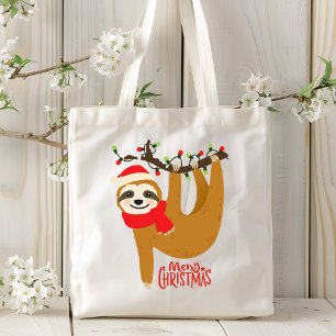 Tote Bag Joyeux Noël Sloth   Vacances