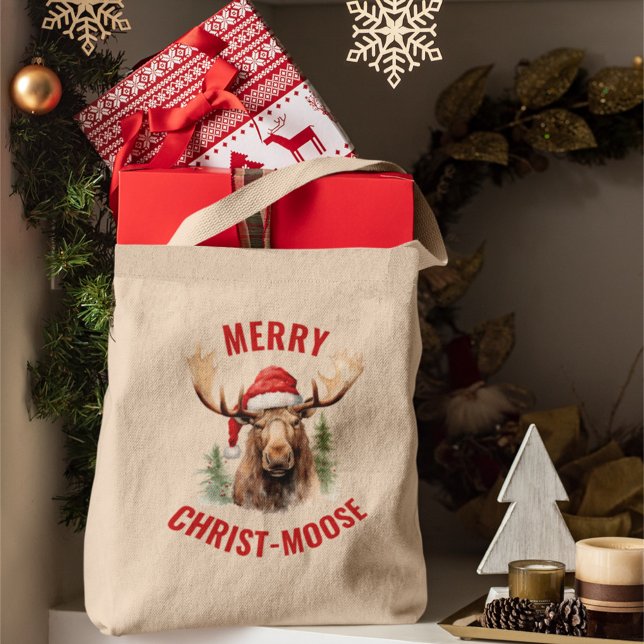Tote Bag Joyeux orignal de Noël (Créateur téléchargé)