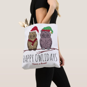 Tote Bag Joyeux Owlidays, Festive