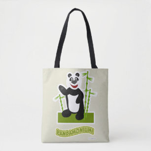 Tote Bag Joyeux Panda-monium Panda Bear Cartoon
