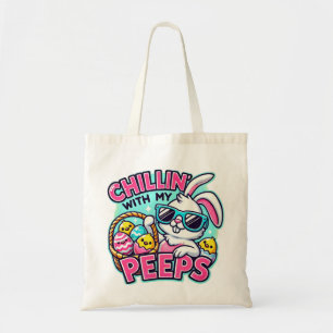 Tote Bag Joyeux Pâques Fraîcheur Avec Mes Peeps