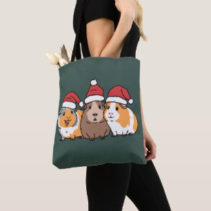 Tote Bag Joyeux Pigmas Cochon d'Inde Noël Amoureux des Anim