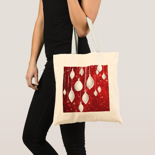 Tote Bag Joyeux sapin décoratif personnalisé (Devant (produit))