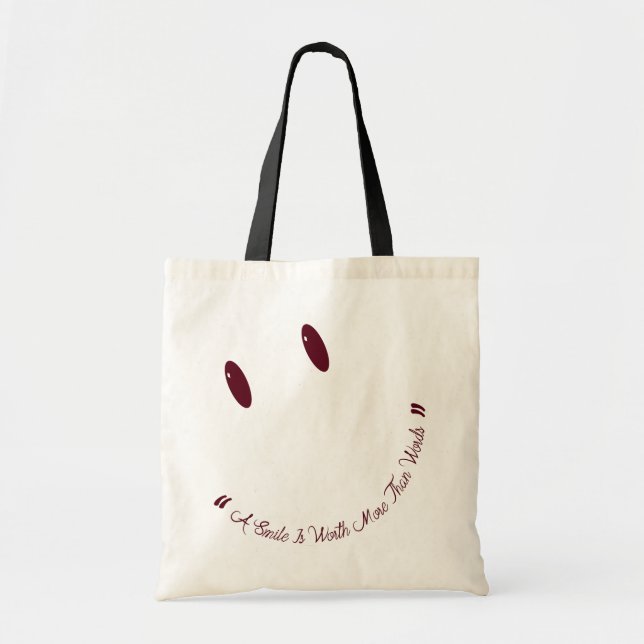 Tote Bag Joyeux sourire facial (Devant)