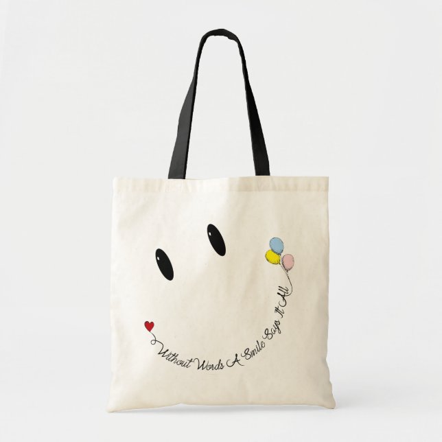 Tote Bag Joyeux sourire facial (Devant)