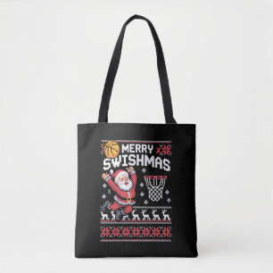Tote Bag Joyeux Swishmas Basket Noël Moche Xmas
