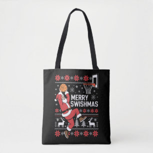 Tote Bag Joyeux Swishmas Basket Noël Moche Xmas