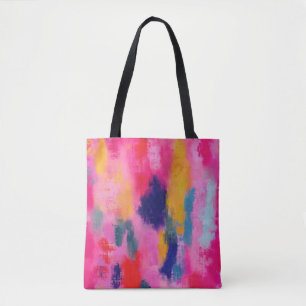 Tote Bag Joyeux Vibrant rose Abstrait
