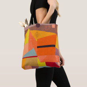 Tote Bag Joyful Mountain Landscape, Paul Klee Art Abstrait
