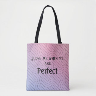 Tote Bag Jugement parfait Fourre-tout, rose violet Abstrait