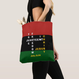 Tote Bag JUNETEENTH Mot-croisé chrétien