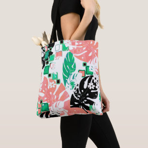 Tote Bag jungle tropicale sans charme abstrait PA feuille m