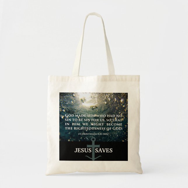 Tote Bag Juste de l'art d'écriture sainte de 5h21 de (Devant)