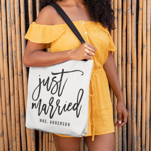 Tote Bag Juste Marié Lune de miel personnalisée