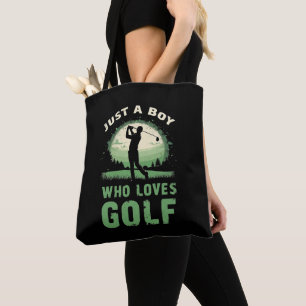 Tote Bag Juste un garçon qui aime Golf Club Golfing enfants