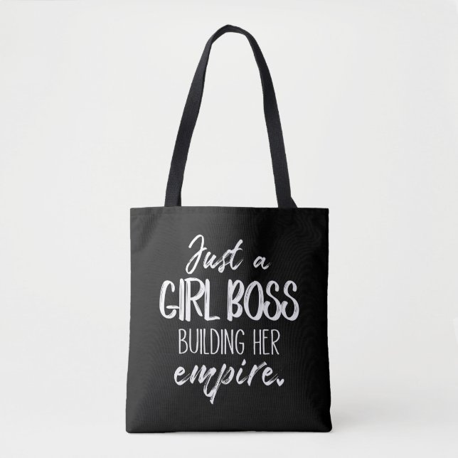Tote Bag Juste un patron de fille construisant son empire (Devant)