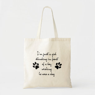 Tote Bag Juste une fille Amoureux des chiens Chien Maman mi