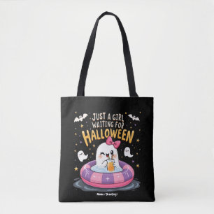 Tote Bag Juste Une Fille En Attente D'Halloween Été Éffraya
