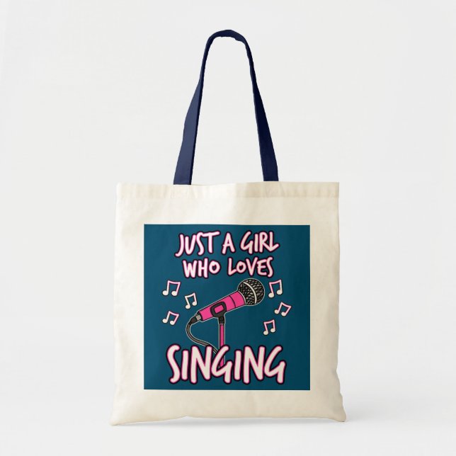 Tote Bag Juste Une Fille Qui Aime Chanter Une Chanteuse (Devant)