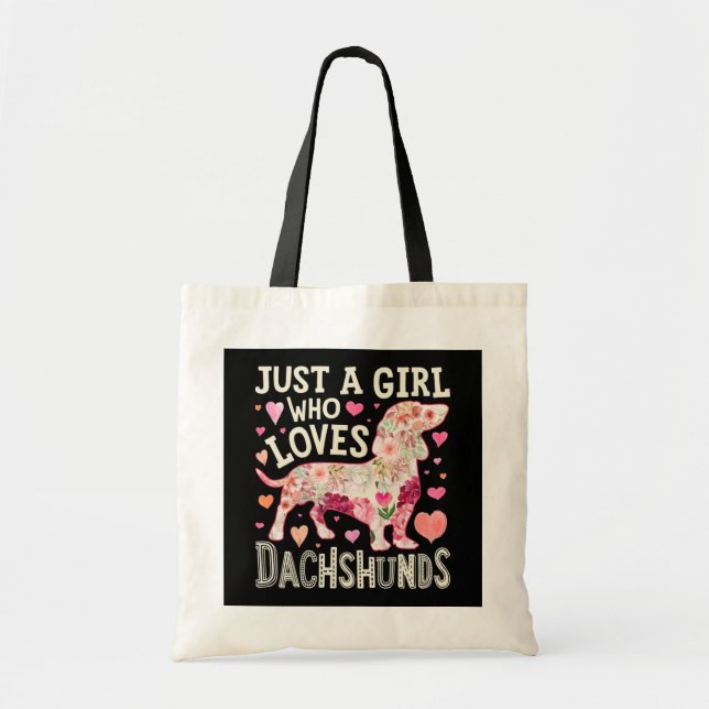 Tote Bag Juste Une Fille Qui Aime Dachshunds Chien (Devant)