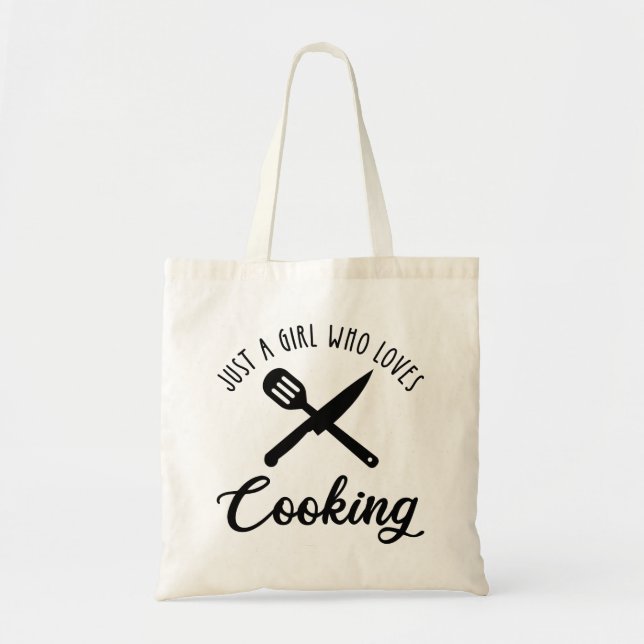 Tote Bag Juste une fille qui aime la Cuisine (Devant)