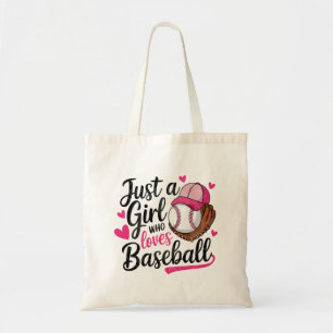 Tote Bag Juste une fille qui aime le baseball