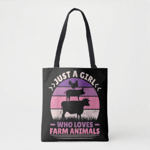 Tote Bag Juste Une Fille Qui Aime Les Animaux Agricoles Aim