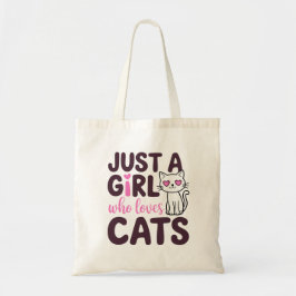 Tote Bag Juste une fille qui aime les chats