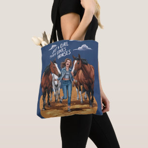 Tote Bag Juste Une Fille Qui Aime Les Chevaux