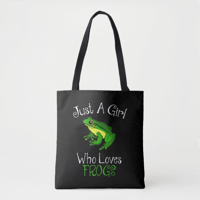 Tote Bag Juste une fille qui aime les grenouilles Amoureux  (Devant)