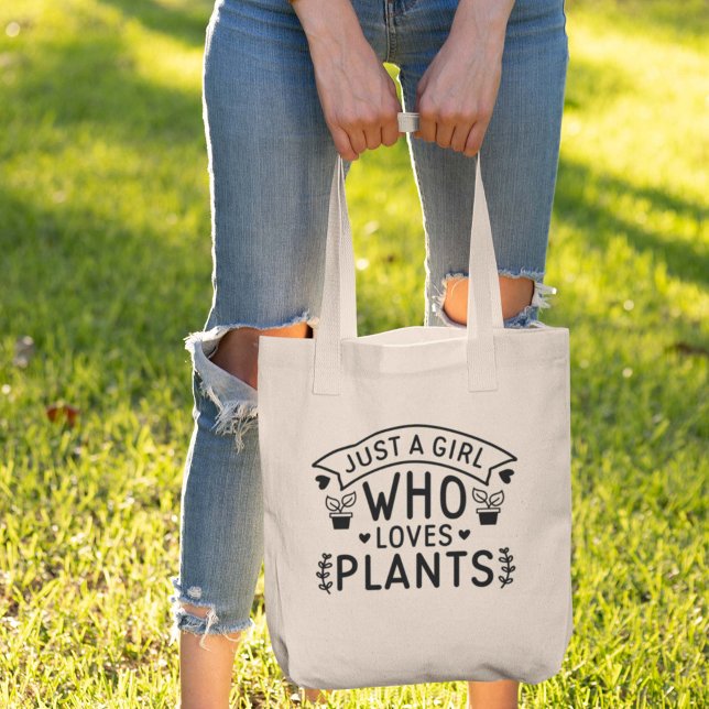 Tote Bag Juste une fille qui aime les Plantes (Créateur téléchargé)