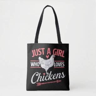 Tote Bag Juste Une Fille Qui Aime Les Poulets - Pou Louveur