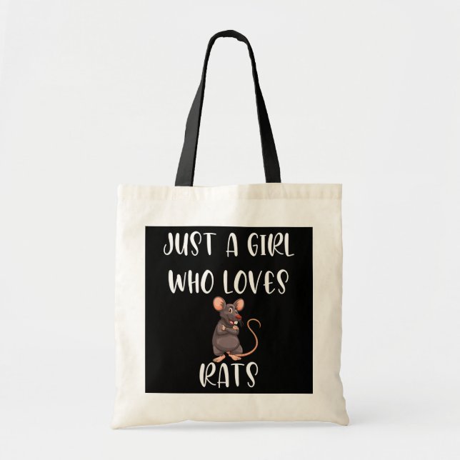 Tote Bag Juste Une Fille Qui Aime Les Rats Mignons Amateur  (Devant)