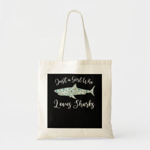 Tote Bag Juste une fille qui aime les requins - Cadeaux Req
