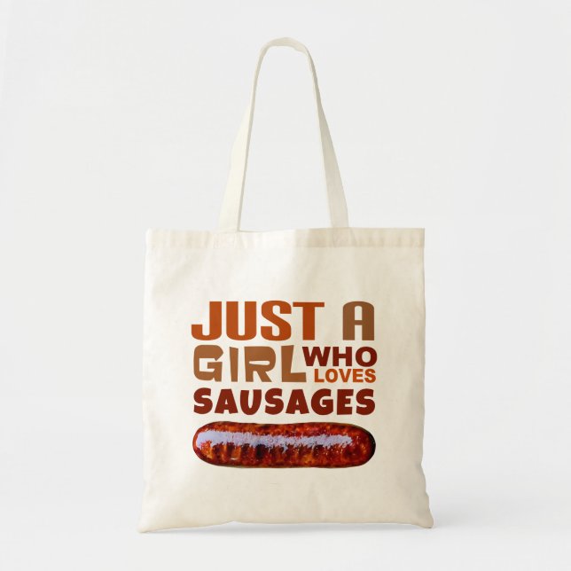 Tote Bag Juste une fille qui aime les saucisses (Devant)