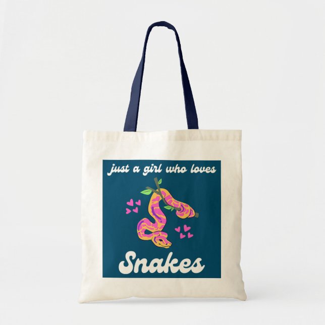 Tote Bag Juste une fille qui aime les serpents mignonne ani (Devant)
