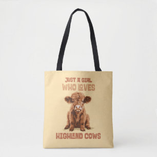 Tote Bag Juste une fille qui aime les vaches Highland